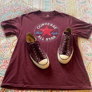 Converse All Star Mens shoes and short sleeve tee.